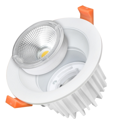 ΣΤΡΟΓΓΥΛΟ ΣΠΟΤ LED COB 35W, ΑΝΤΑΛΛΑΞΙΜΩΝ ΨΥΧΡΟ ΛΕΥΚΟ